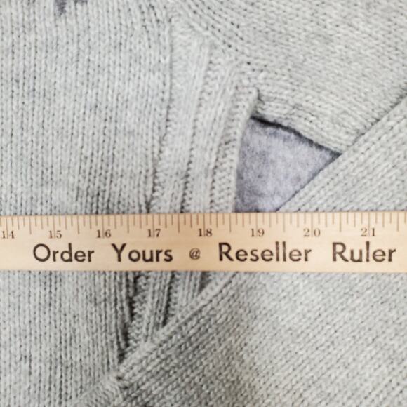 Eddie Bauer Sweater Womens Large Full Zip Nordic Fair Isle Hooded Knit Lambswool - Picture 7 of 9